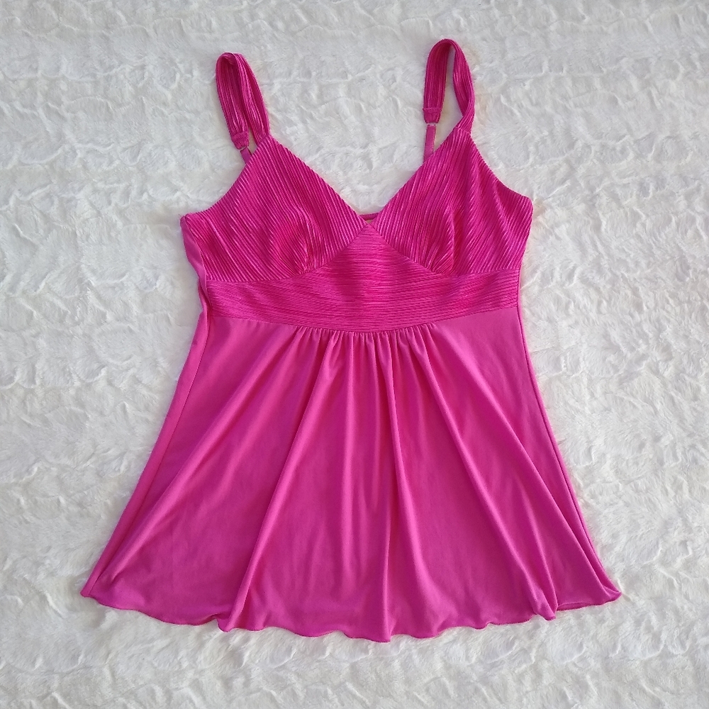 Ambrielle Pink Pleated Pajama Top
